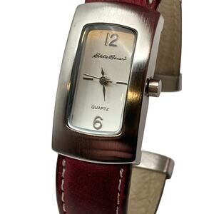 Eddie Bower V8V103 Tank Women's Cuff Style Bracelet Watch 18mm New Battery
